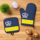 Flagge von Regina, Saskatchewan Ofenhandschuh & Topflappen-Set (Oben Unten)