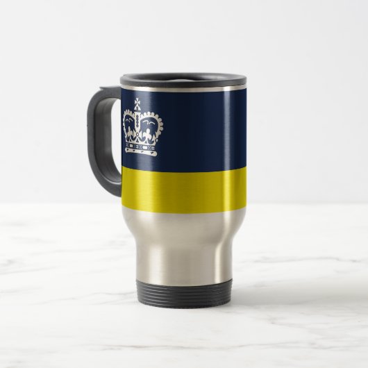 Flagge von Regina, Saskatchewan Reisebecher (Vorderseite Links)