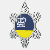 Flagge von Regina, Schneeflocken Zinn-Ornament (Rechts)
