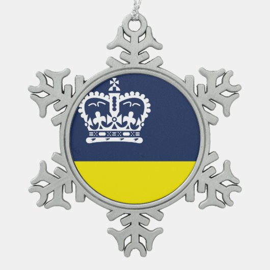 Flagge von Regina, Schneeflocken Zinn-Ornament (Vorderseite)