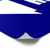 Flagge von Reno, Nevada Poster (Ecke)