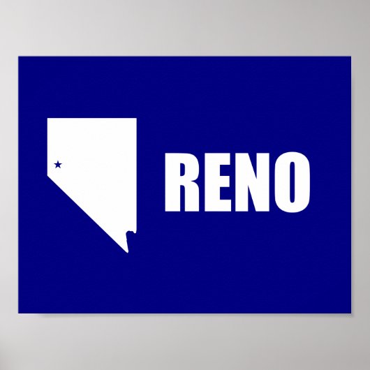 Flagge von Reno, Nevada Poster (Vorne)