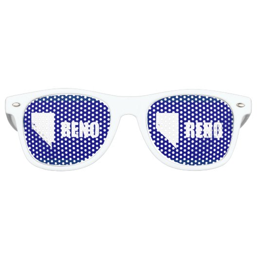 Flagge von Reno, Nevada Retro-Sonnenbrille Partybrille (Vorderseite)