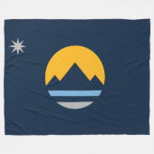 Flagge von Reno (Stadt Nevada) Fleecedecke (Vorderseite (Horizontal))