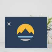 Flagge von Reno (Stadt Nevada) Karte (Stehend Vorderseite)