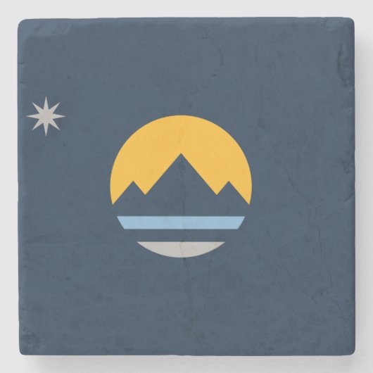 Flagge von Reno (Stadt Nevada) Steinuntersetzer (Vorderseite)