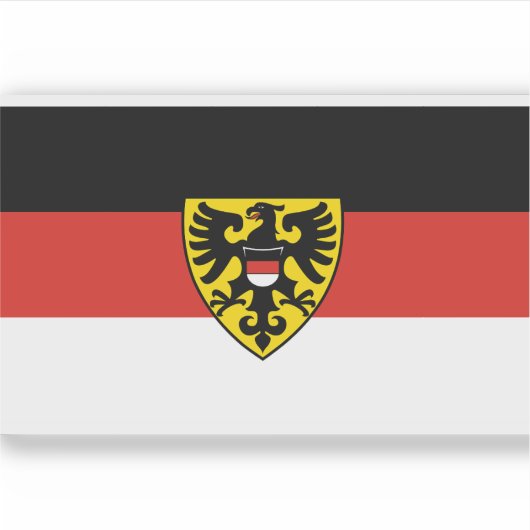 Flagge von Reutlingen, Deutschland Aufkleber (Vorderseite)