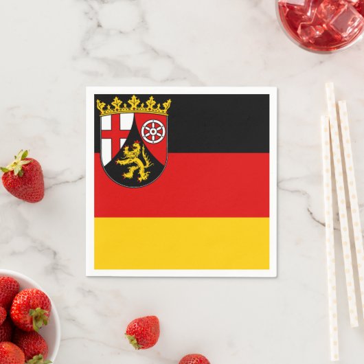 Flagge von Rheinland-Pfalz Neapel Serviette (Beispiel)