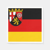 Flagge von Rheinland-Pfalz Neapel Serviette (Vorderseite)
