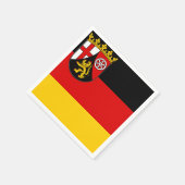 Flagge von Rheinland-Pfalz Neapel Serviette (Ecke)