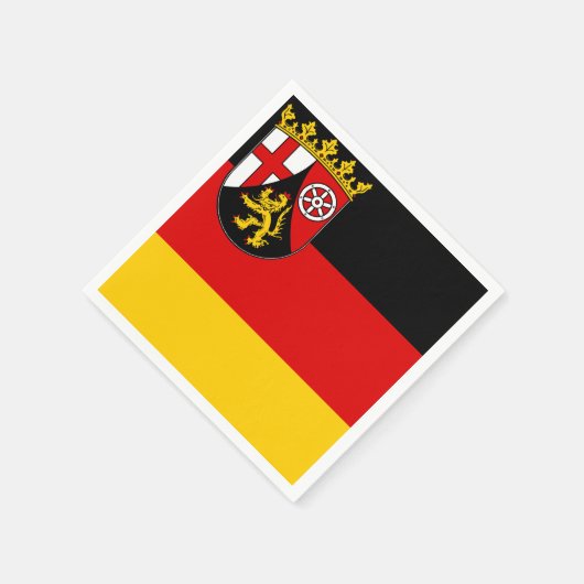 Flagge von Rheinland-Pfalz Neapel Serviette (Ecke)