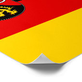 Flagge von Rheinland-Pfalz-Poster Poster (Ecke)