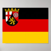 Flagge von Rheinland-Pfalz-Poster Poster (Vorne)