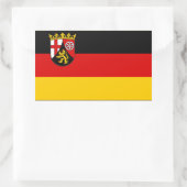 Flagge von Rheinland-Pfalz Rechteckkleber Rechteckiger Aufkleber (Tasche)