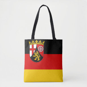 Flagge von Rheinland-Pfalz Tote Beutel Tasche