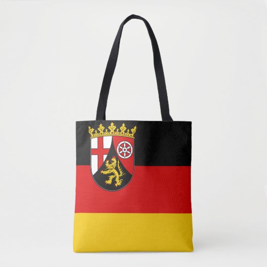 Flagge von Rheinland-Pfalz Tote Beutel Tasche (Vorderseite)