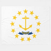 Flagge von Rhode Island (US-Staat) Fleecedecke (Vorderseite (Horizontal))