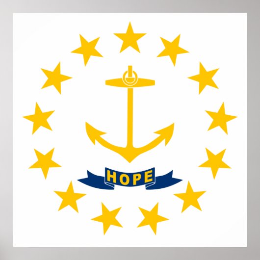 Flagge von Rhode Island (US-Staat) Poster (Vorne)