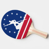Flagge von Richmond, Virginia Ping-Pong Paddle Tischtennis Schläger (Seitenansicht)