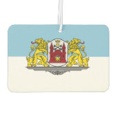 Flagge von Riga, Lettland Bib Autolufterfrischer (Rückseite)