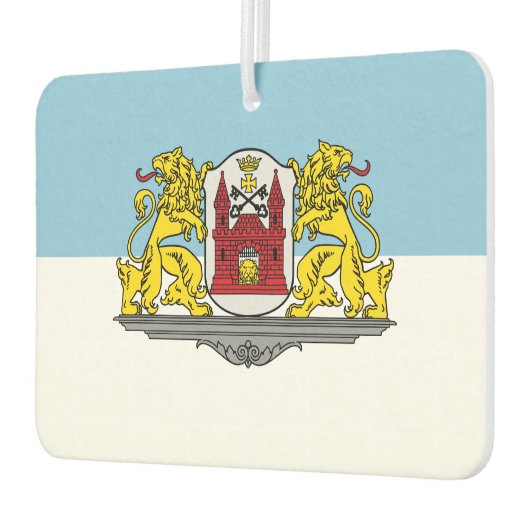 Flagge von Riga, Lettland Bib Autolufterfrischer (Links)