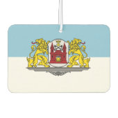Flagge von Riga, Lettland Bib Autolufterfrischer (Vorderseite)