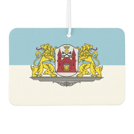 Flagge von Riga, Lettland Bib Autolufterfrischer (Vorderseite)