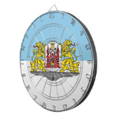 Flagge von Riga, Lettland Dartboard Dartscheibe (Vorderseite rechts)
