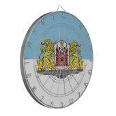 Flagge von Riga, Lettland Dartboard Dartscheibe (Vorderseite Links)