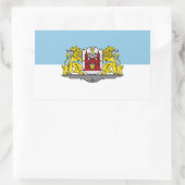 Flagge von Riga, Lettland, eckige Aufkleber (Tasche)