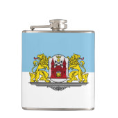 Flagge von Riga, Lettland-Hüftkolben Flachmann (Vorderseite)