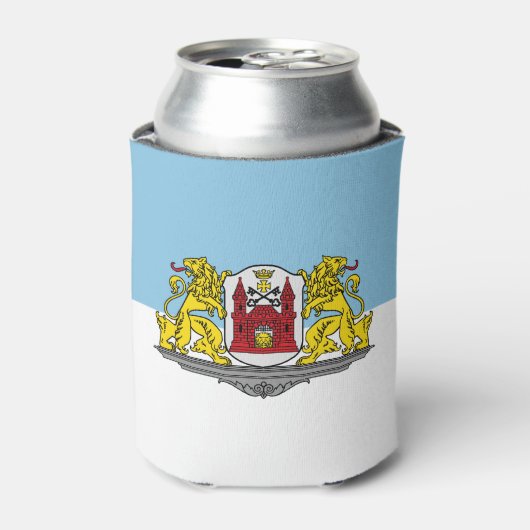 Flagge von Riga, Lettland kann kühlen Dosenkühler (Kanne Vorderseite)