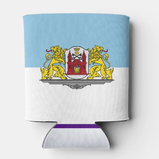 Flagge von Riga, Lettland kann kühlen Dosenkühler (Rückseite)