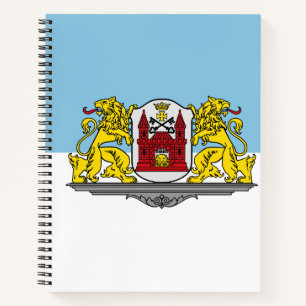 Flagge von Riga, Lettland-Notebook Notizblock