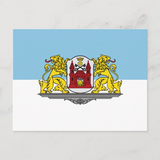 Flagge von Riga, Lettland Postkarte (Vorderseite)