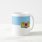 Flagge von Riga, Lettland Tasse des Kaffees (VorderseiteRechts)