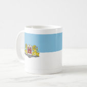 Flagge von Riga, Lettland Tasse des Kaffees (Vorderseite Links)