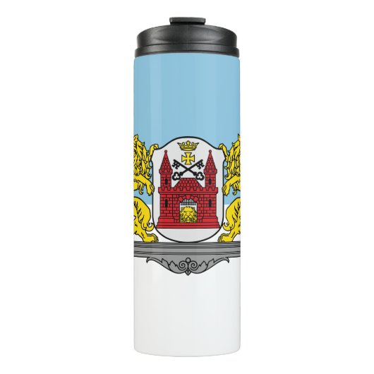 Flagge von Riga, Lettland Thermal Tumbler Thermosbecher (Vorderseite)
