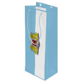 Flagge von Riga, Lettland Weinbeutel Geschenktüte Für Weinflaschen (Rückseite Schrägansicht)