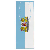 Flagge von Riga, Lettland Weinbeutel Geschenktüte Für Weinflaschen (Rückseite)