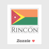 Flagge von Rincón, Puerto Rico Aufkleber (Blatt)