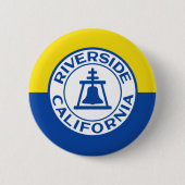 Flagge von Riverside, Kalifornien Button (Vorderseite)