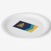 Flagge von Riverside (Kalifornien) Pappteller (Schrägansicht)
