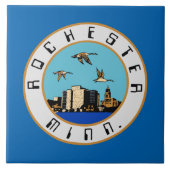 Flagge von Rochester (Minnesota) Fliese (Vorderseite)