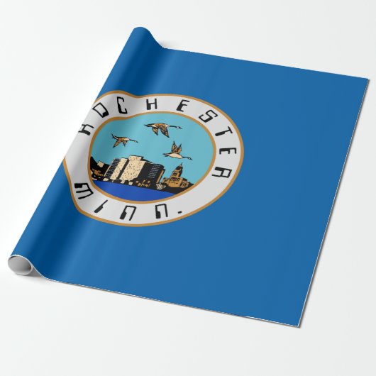 Flagge von Rochester (Minnesota) Geschenkpapier (Ungerollt)
