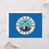Flagge von Rochester (Minnesota) Karte (Vorderseite/Rückseite Beispiel)