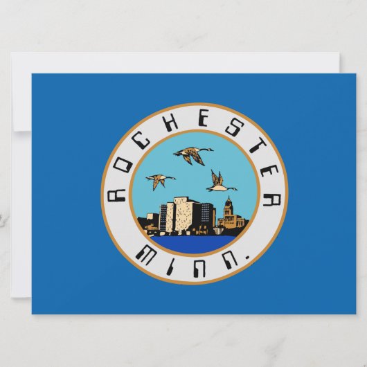 Flagge von Rochester (Minnesota) Karte (Vorderseite)