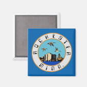 Flagge von Rochester, Minnesota Magnet (Vorderseite/Rückseite)
