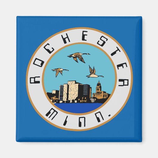 Flagge von Rochester, Minnesota Magnet (Vorne)