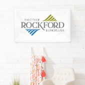 Flagge von Rockford (Illinois) Banner (Insitu)